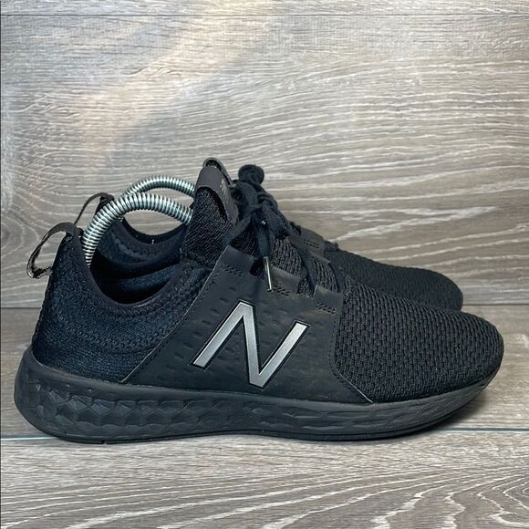 New Balance Shoes - New Balance Fresh Foam Cruz v1 Women’s Sz 8.5 Black Silver Mesh Running Sneaker